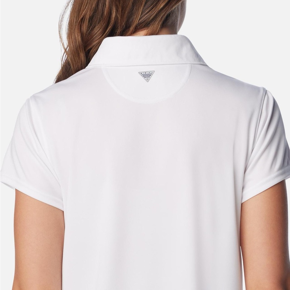 Columbia Women's PFG Tidal Tee Short Sleeve Omni-Shade Polo in White XXL $40 - Picture 3 of 10
